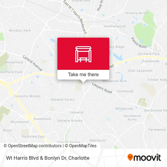 Mapa de Wt Harris Blvd & Bonlyn Dr