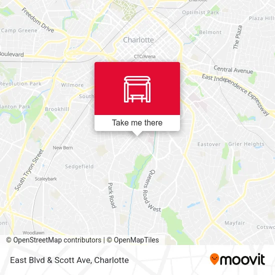 Mapa de East Blvd & Scott Ave