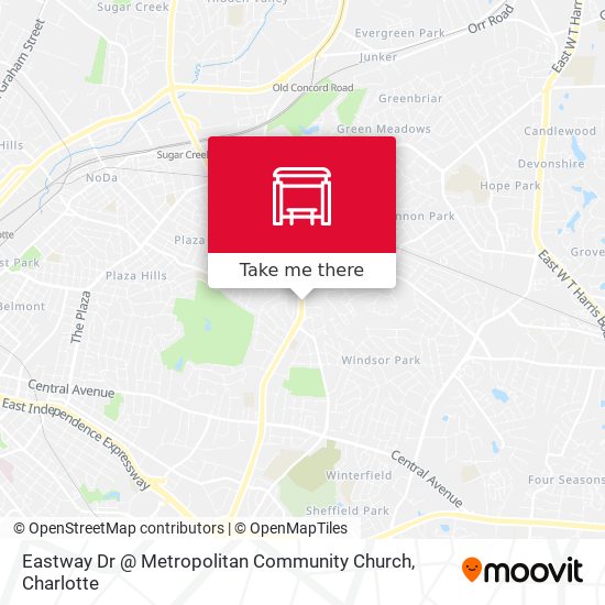 Eastway Dr @ Metropolitan Community Church map