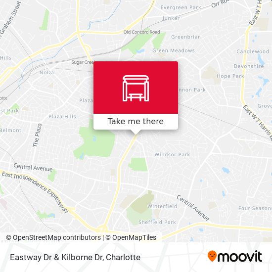 Eastway Dr & Kilborne Dr map