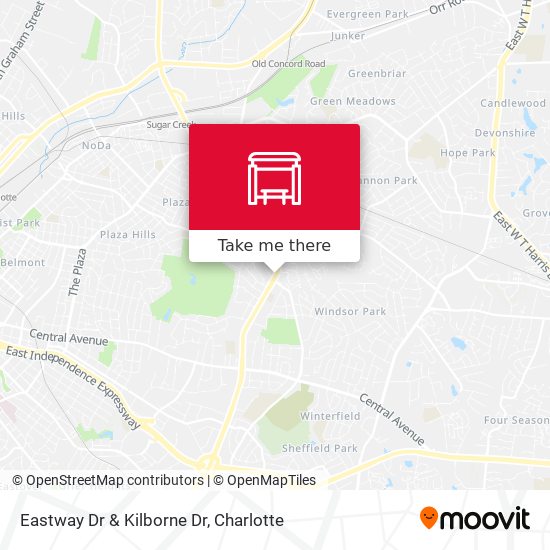 Eastway Dr & Kilborne Dr map