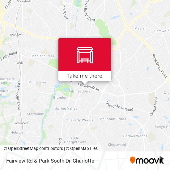 Fairview Rd & Park South Dr map