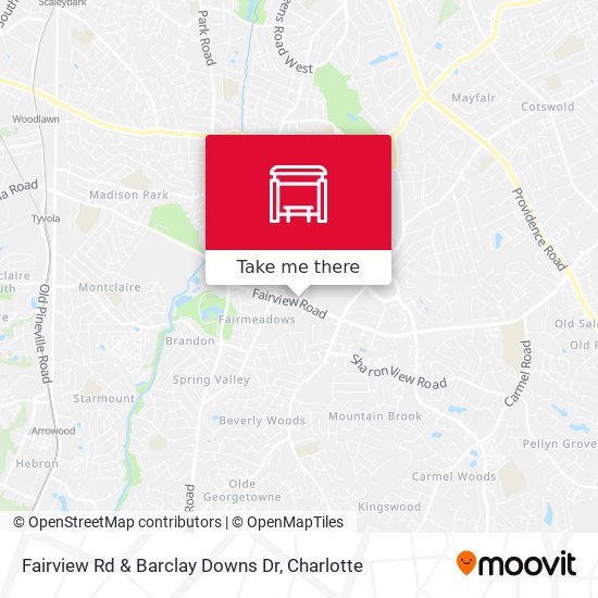 Mapa de Fairview Rd & Barclay Downs Dr