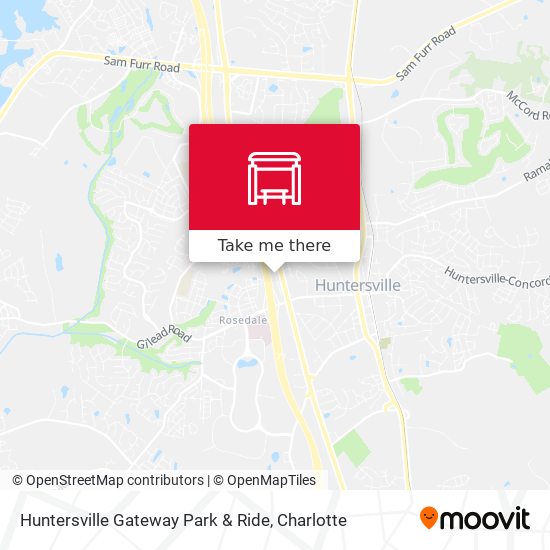 Huntersville Gateway Park & Ride map