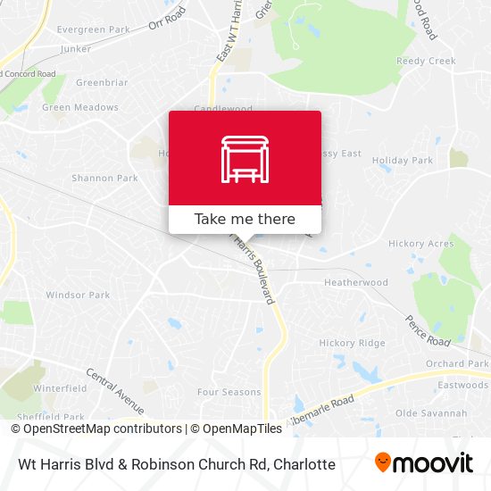 Mapa de Wt Harris Blvd & Robinson Church Rd