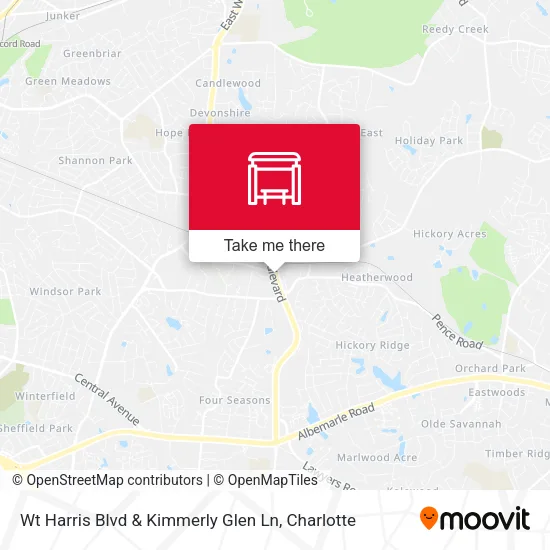 Mapa de Wt Harris Blvd & Kimmerly Glen Ln