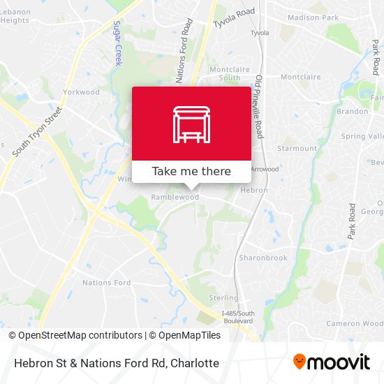 Mapa de Hebron St & Nations Ford Rd