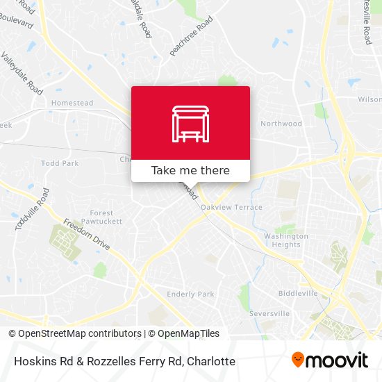 Hoskins Rd & Rozzelles Ferry Rd map