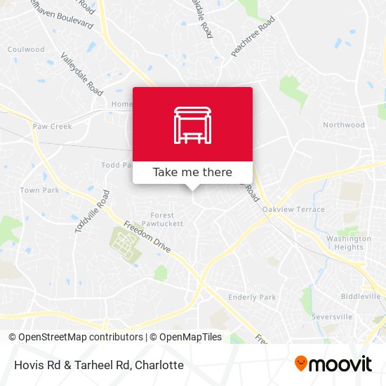 Hovis Rd & Tarheel Rd map