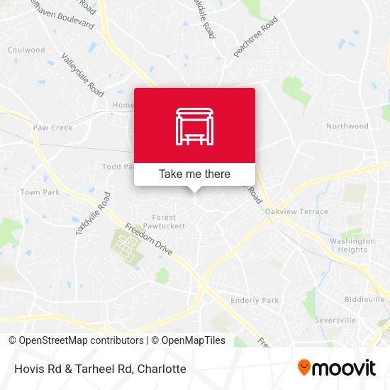 Hovis Rd & Tarheel Rd map