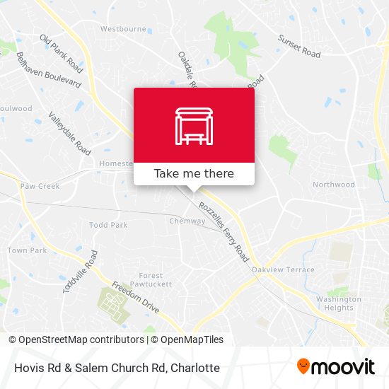 Hovis Rd & Salem Church Rd map