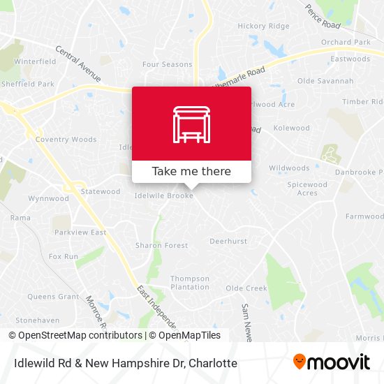 Mapa de Idlewild Rd & New Hampshire Dr