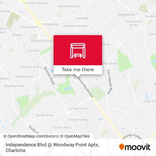 Independence Blvd @ Woodway Point Apts map