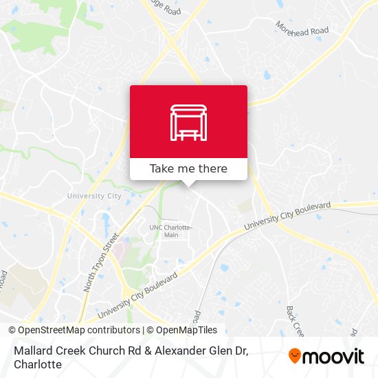 Mallard Creek Church Rd & Alexander Glen Dr map
