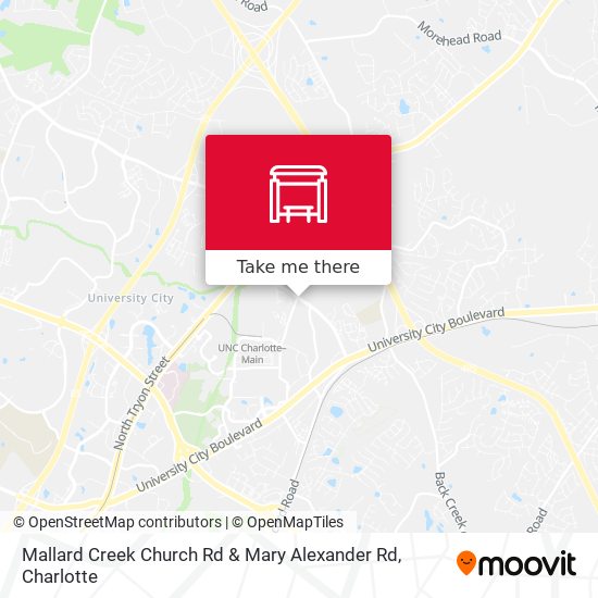 Mapa de Mallard Creek Church Rd & Mary Alexander Rd