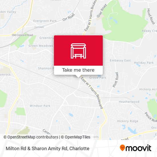 Milton Rd & Sharon Amity Rd map