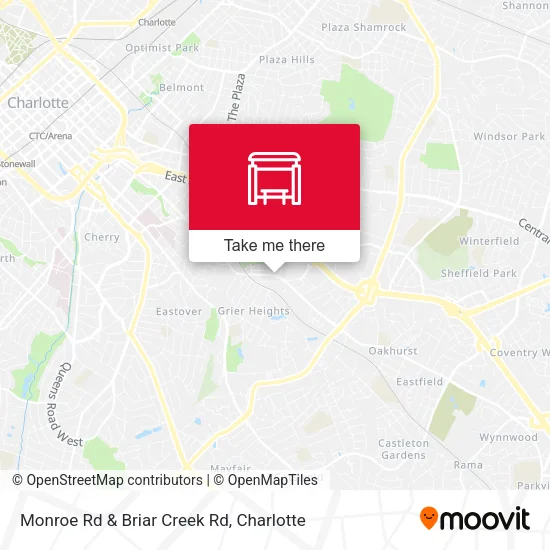 Mapa de Monroe Rd & Briar Creek Rd