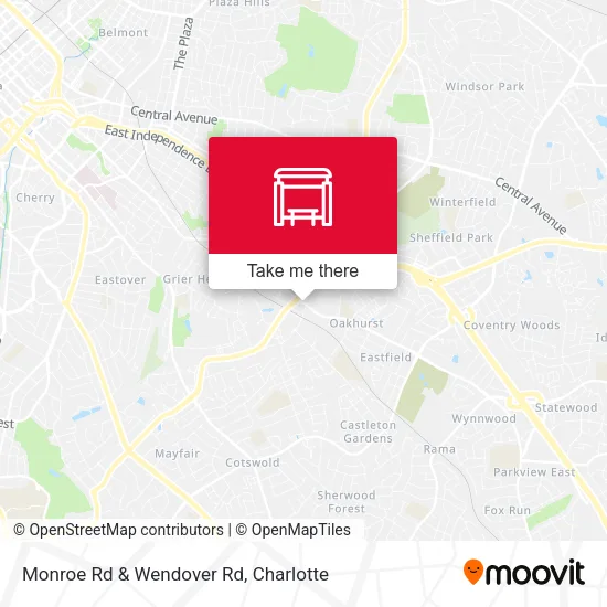 Mapa de Monroe Rd & Wendover Rd
