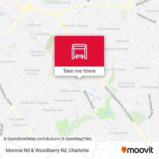 Monroe Rd & Woodberry Rd map