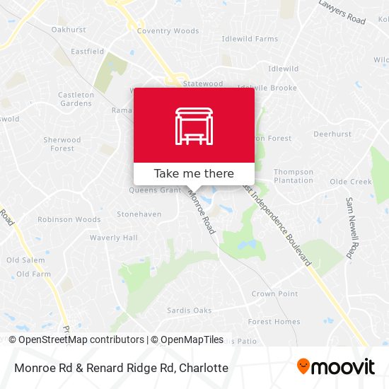 Monroe Rd & Renard Ridge Rd map