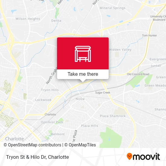 Tryon St & Hilo Dr map