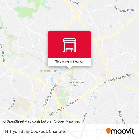 Mapa de N Tryon St @ Cookout