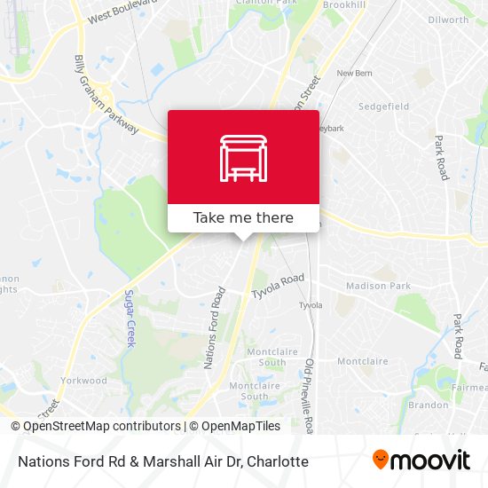 Nations Ford Rd & Marshall Air Dr map