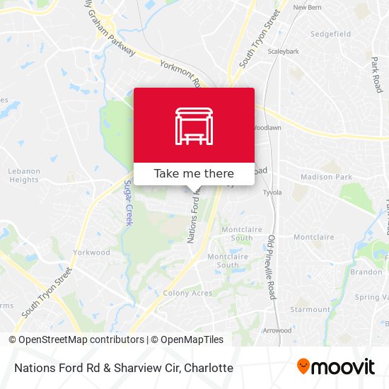 Nations Ford Rd & Sharview Cir map