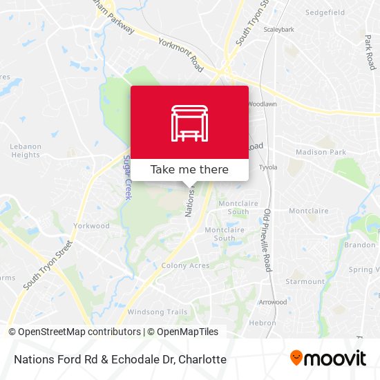 Nations Ford Rd & Echodale Dr map