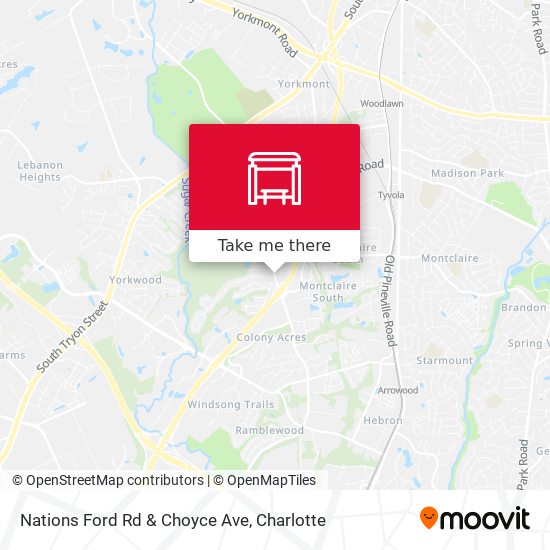 Nations Ford Rd & Choyce Ave map
