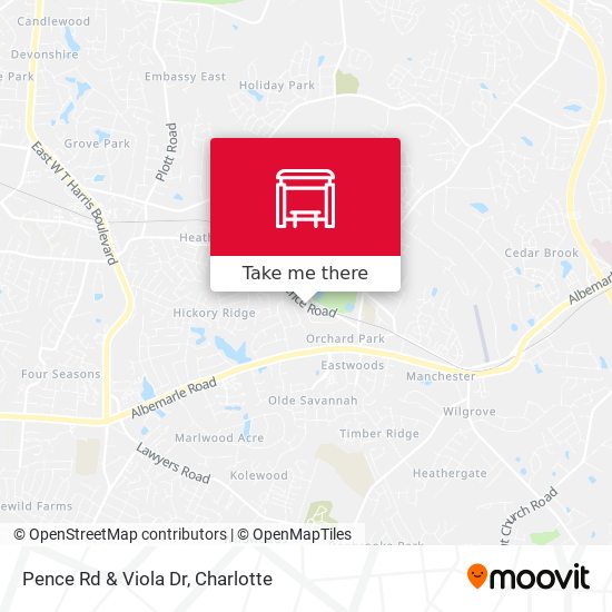 Pence Rd & Viola Dr map