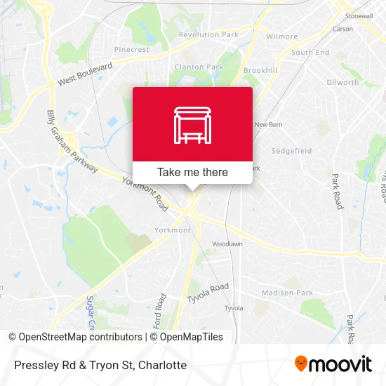 Mapa de Pressley Rd & Tryon St