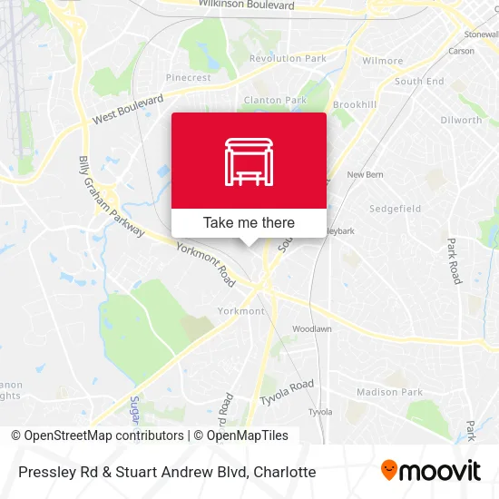 Mapa de Pressley Rd & Stuart Andrew Blvd