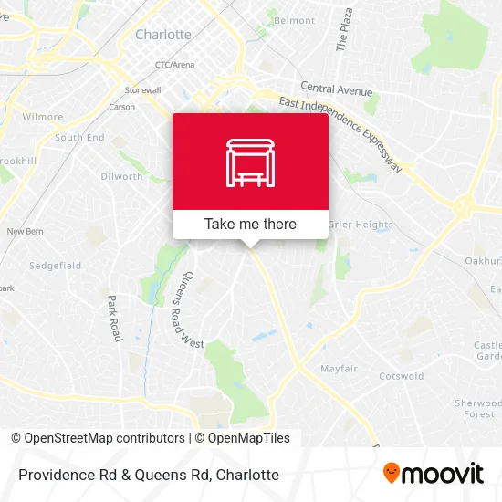 Mapa de Providence Rd & Queens Rd