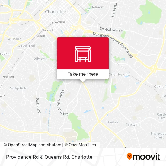 Mapa de Providence Rd & Queens Rd