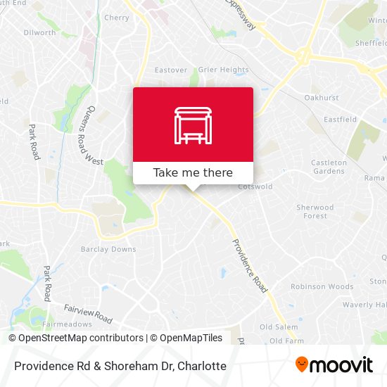 Providence Rd & Shoreham Dr map