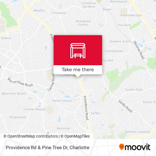 Providence Rd & Pine Tree Dr map