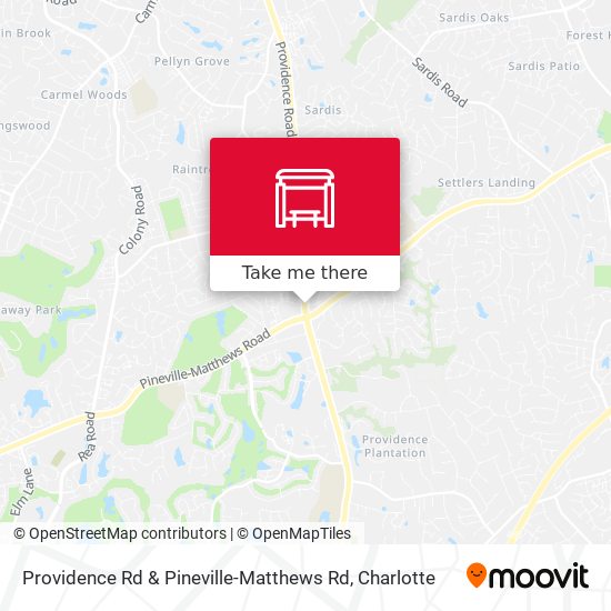 Providence Rd & Pineville-Matthews Rd map