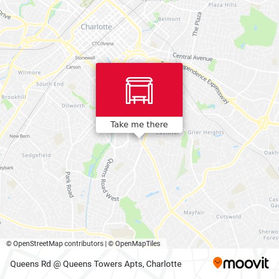 Queens Rd @ Queens Towers Apts map