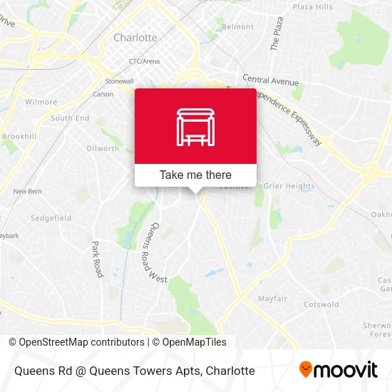Mapa de Queens Rd @ Queens Towers Apts