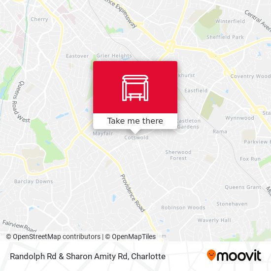 Randolph Rd & Sharon Amity Rd map