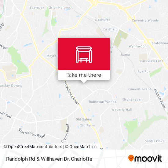 Randolph Rd & Willhaven Dr map