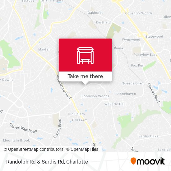 Randolph Rd & Sardis Rd map