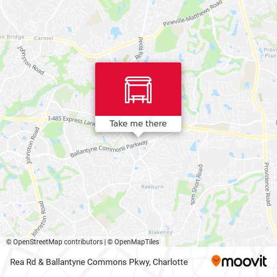 Rea Rd & Ballantyne Commons Pkwy map