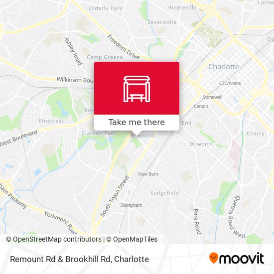 Remount Rd & Brookhill Rd map