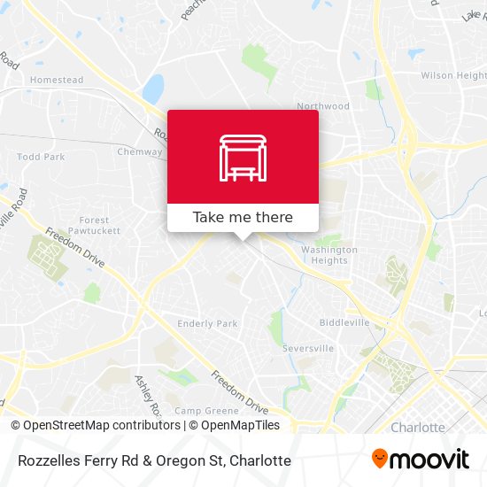 Rozzelles Ferry Rd & Oregon St map