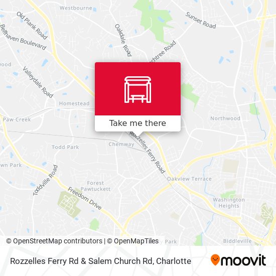Rozzelles Ferry Rd & Salem Church Rd map