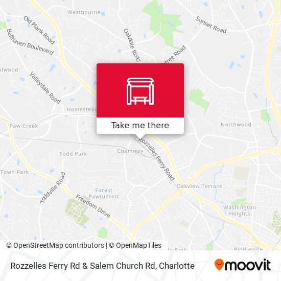 Rozzelles Ferry Rd & Salem Church Rd map