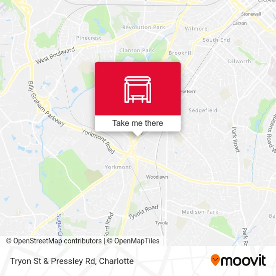 Mapa de Tryon St & Pressley Rd