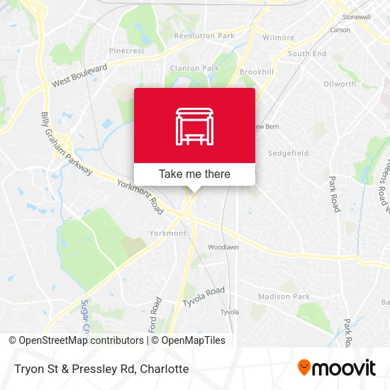 Mapa de Tryon St & Pressley Rd